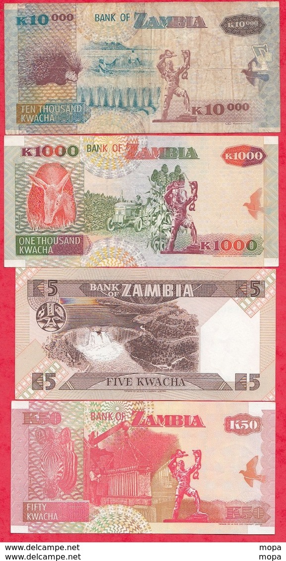 Zambie 13 Billets 8 Dans L' état Et 5 En UNC (SUITE DE 5 BILLETS DE 50 KWACHA 1986 PETIT PRIX DE DEPART) - Zambie