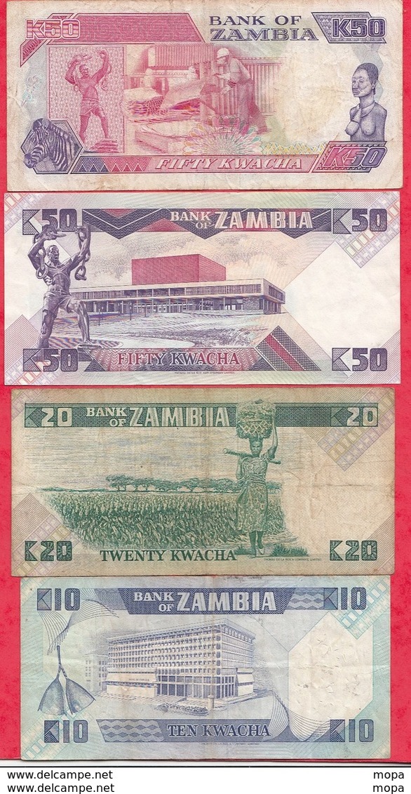 Zambie 13 Billets 8 Dans L' état Et 5 En UNC (SUITE DE 5 BILLETS DE 50 KWACHA 1986 PETIT PRIX DE DEPART) - Zambie