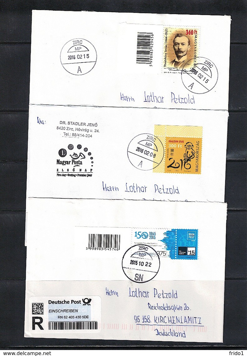 Hungary / Ungarn 3 Interesting Priority Letters - Lettres & Documents