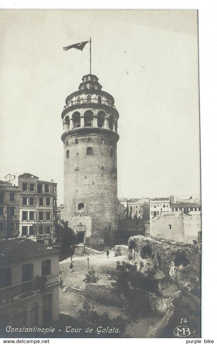 TURQUIE Carte-Photo  CONSTANTINOPLE Tour De Galata 1920 TBE - Turkije