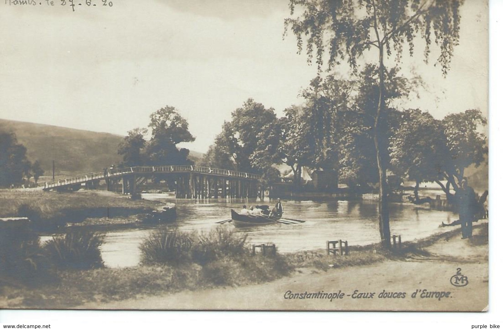 TURQUIE Carte-Photo  CONSTANTINOPLE  Eaux Douces D'Europe 1920 TBE - Turchia