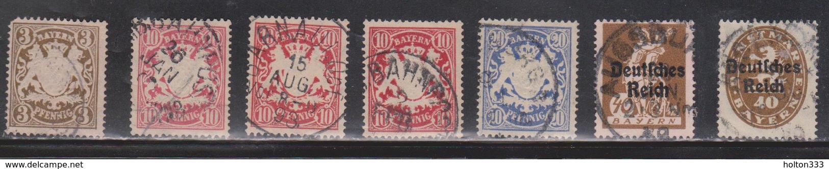 BAVARIA Small Lot Of Older Some With Overprints - Used