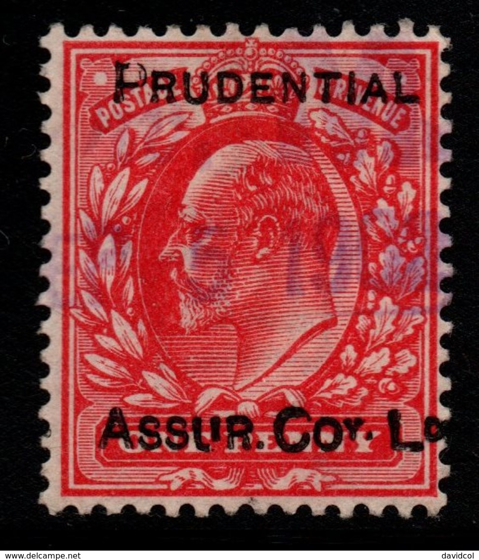 R816 - GREAT BRITAIN. SC#: 211- USED - " PRUDENTIAL ASSUR COY LD " - OVERPRINTED - Used Stamps