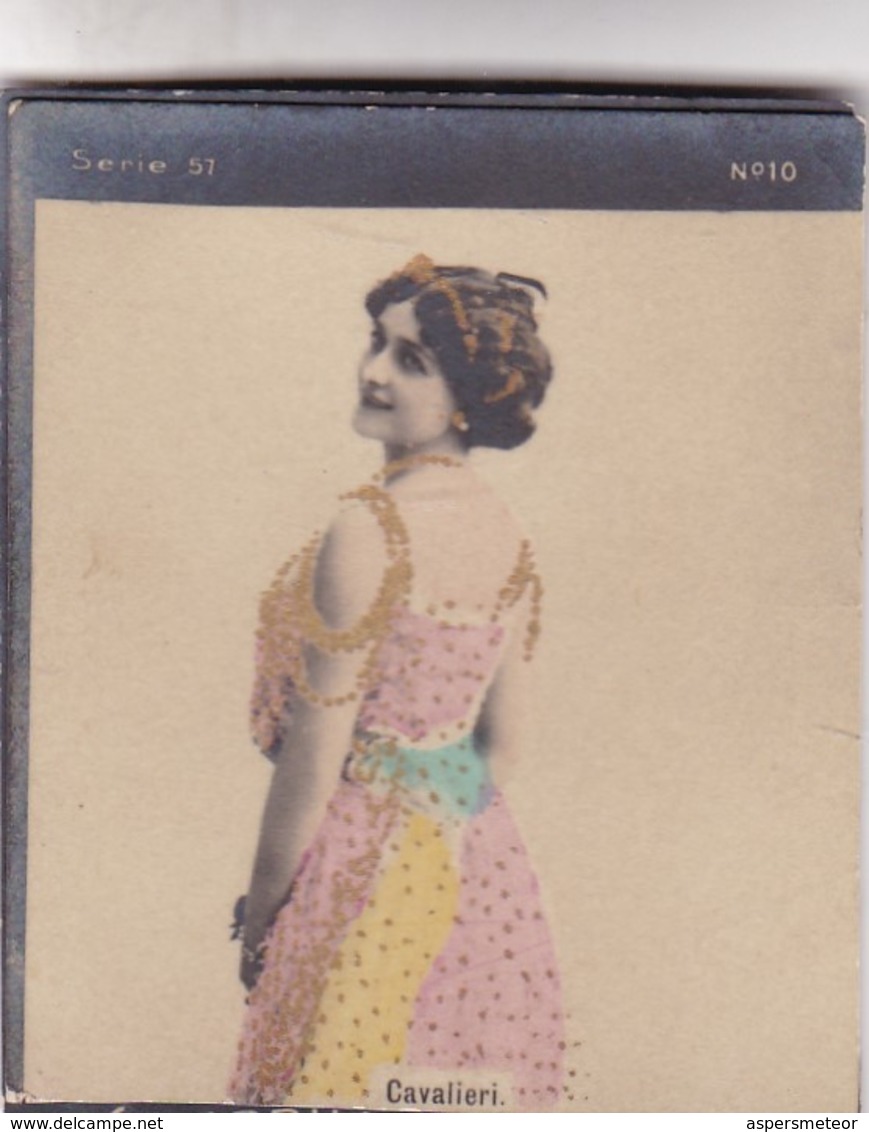 CAVALIERI. COLORISE. CARD TARJETA COLECCIONABLE TABACO. CIRCA 1915 SIZE 4.5x5.5cm - BLEUP - Célébrités