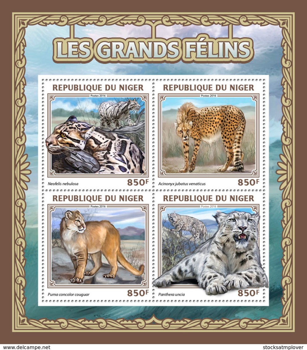 Niger 2016 Fauna Big Cats,cheeath , Snow Leopard - Niger (1960-...)