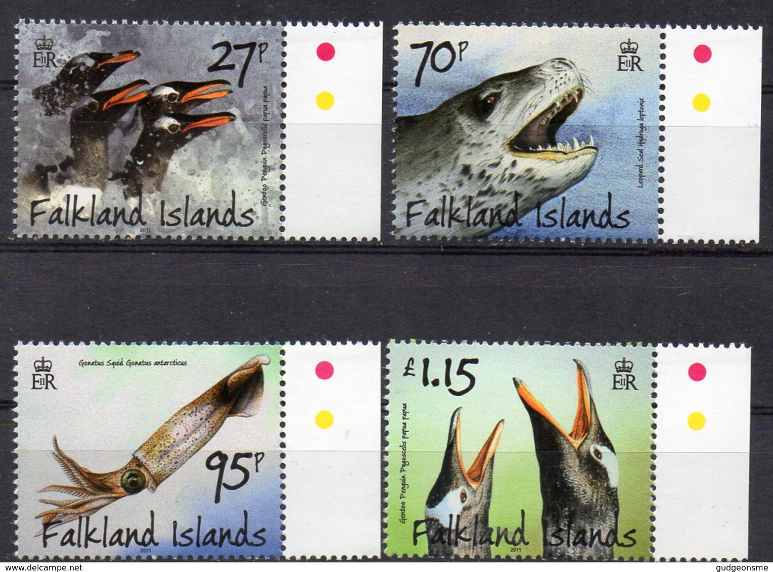 2011 Penguins Predators & Prey Set 4 Values MNH - Falkland Islands