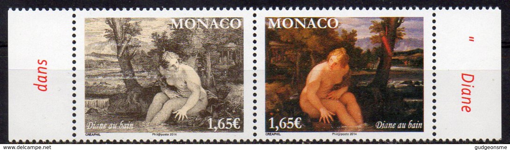 2014 Paintings Nudes 2 Values MNH - Nuovi