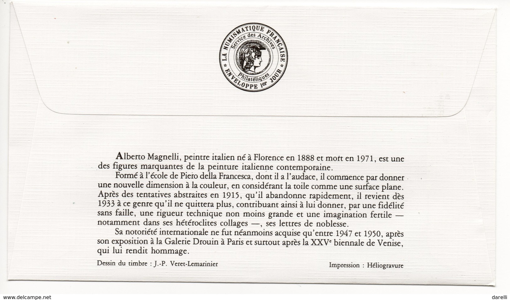 FDC France 1986 - Alberto Magnelli - Virginia - YT 2416 - Paris - 1980-1989