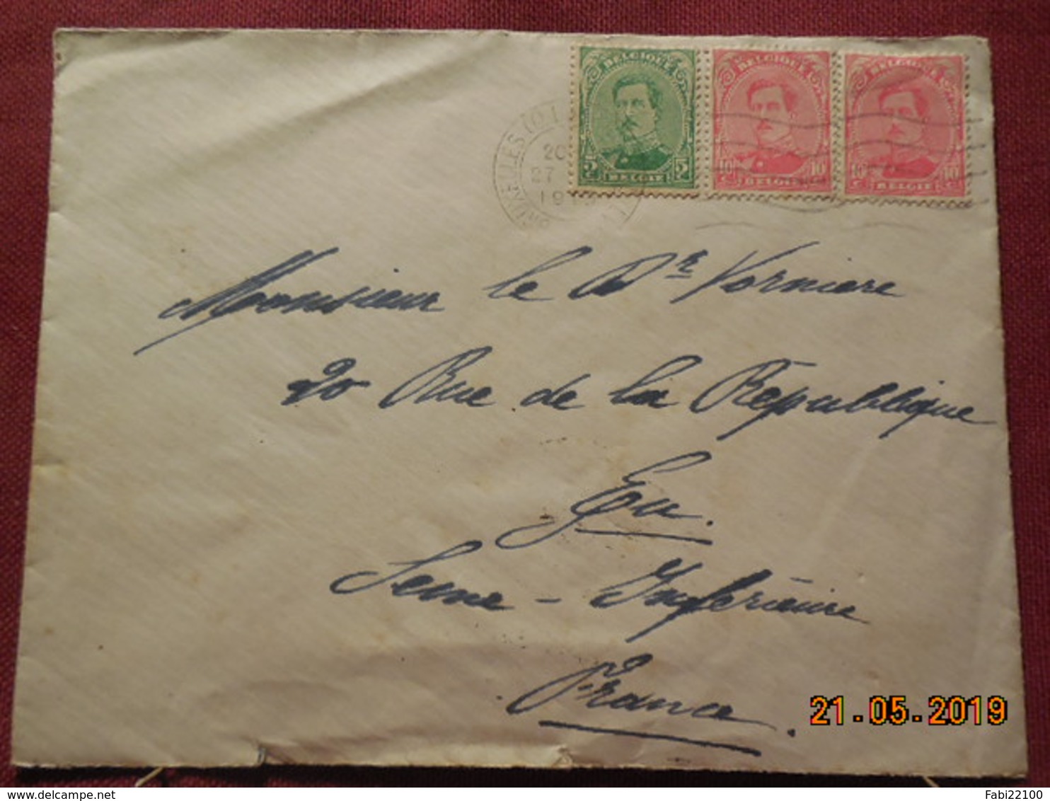 Lettre De 1919 à Destination De Eu - Lettres & Documents