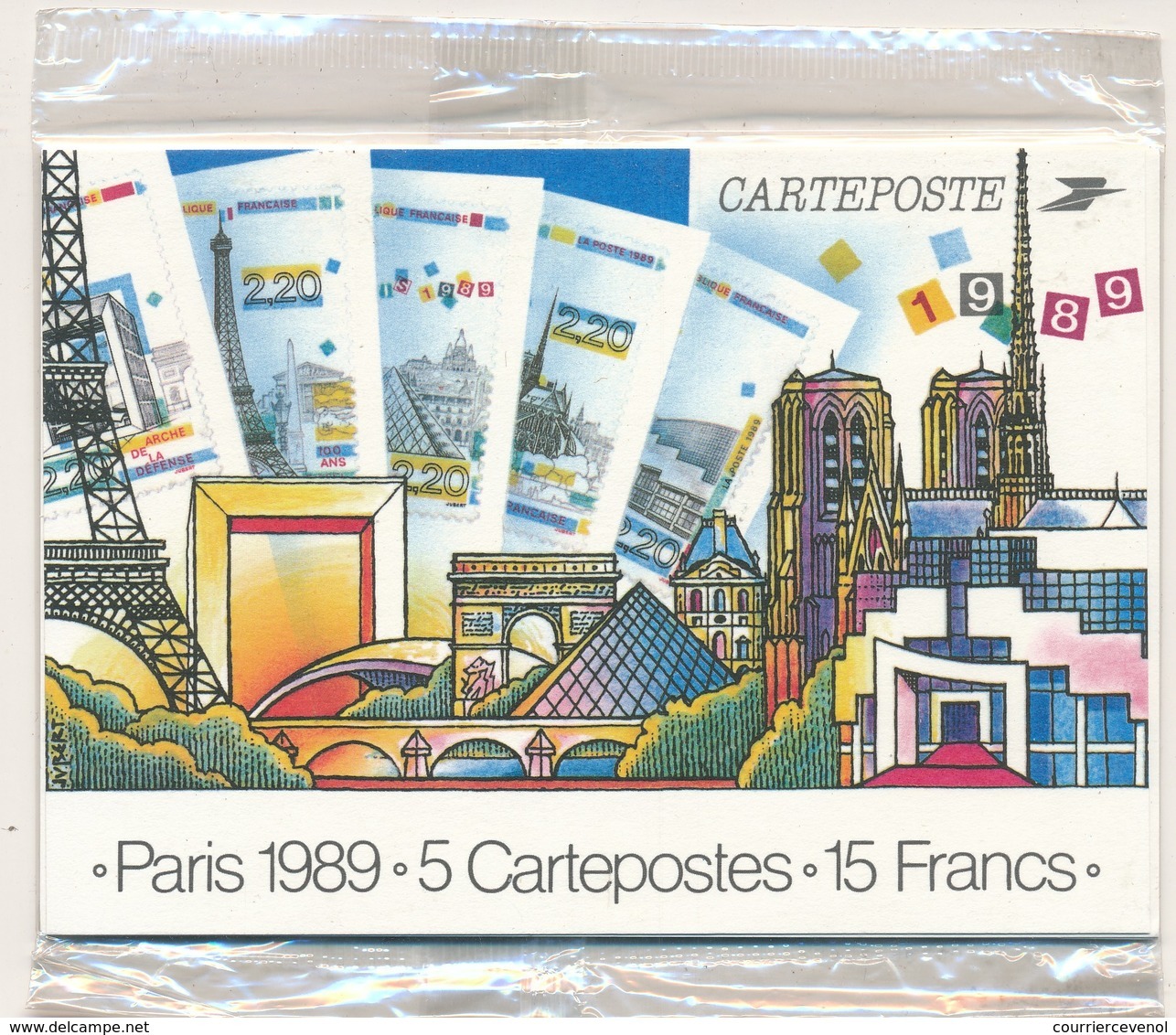 Série Complète Des 5 Cartes Postales - 2579 à 2583 - CP1 Neuves (Philexfrance 1989) - Standard Postcards & Stamped On Demand (before 1995)