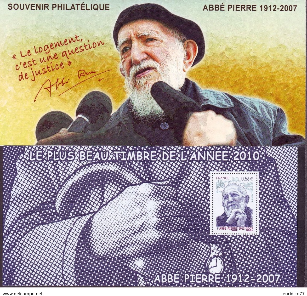 France 2011 - Souvenir Philatélique Du N° 66 - Abbé Pierre Mnh - Nuevos