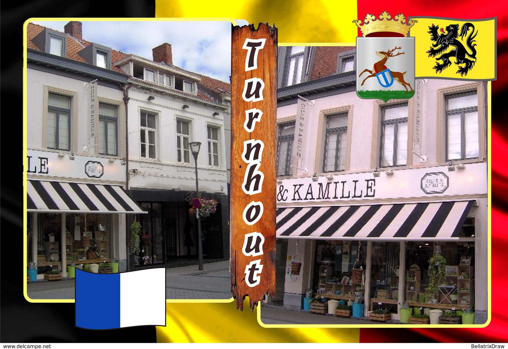 Postcards, REPRODUCTION, Municipalities of Belgium, Turnhout, duplex 346 to 396, 51 pcs.