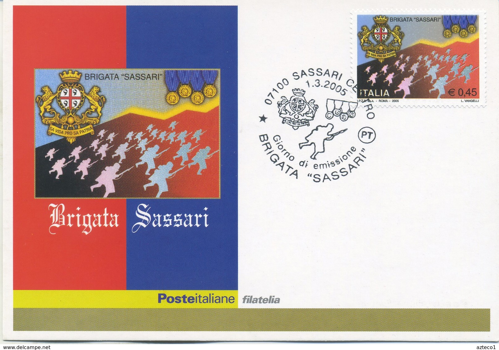 ITALIA - FDC MAXIMUM CARD 2005 - BRIGATA SASSARI - ANNULLO SPECIALE - Cartoline Maximum