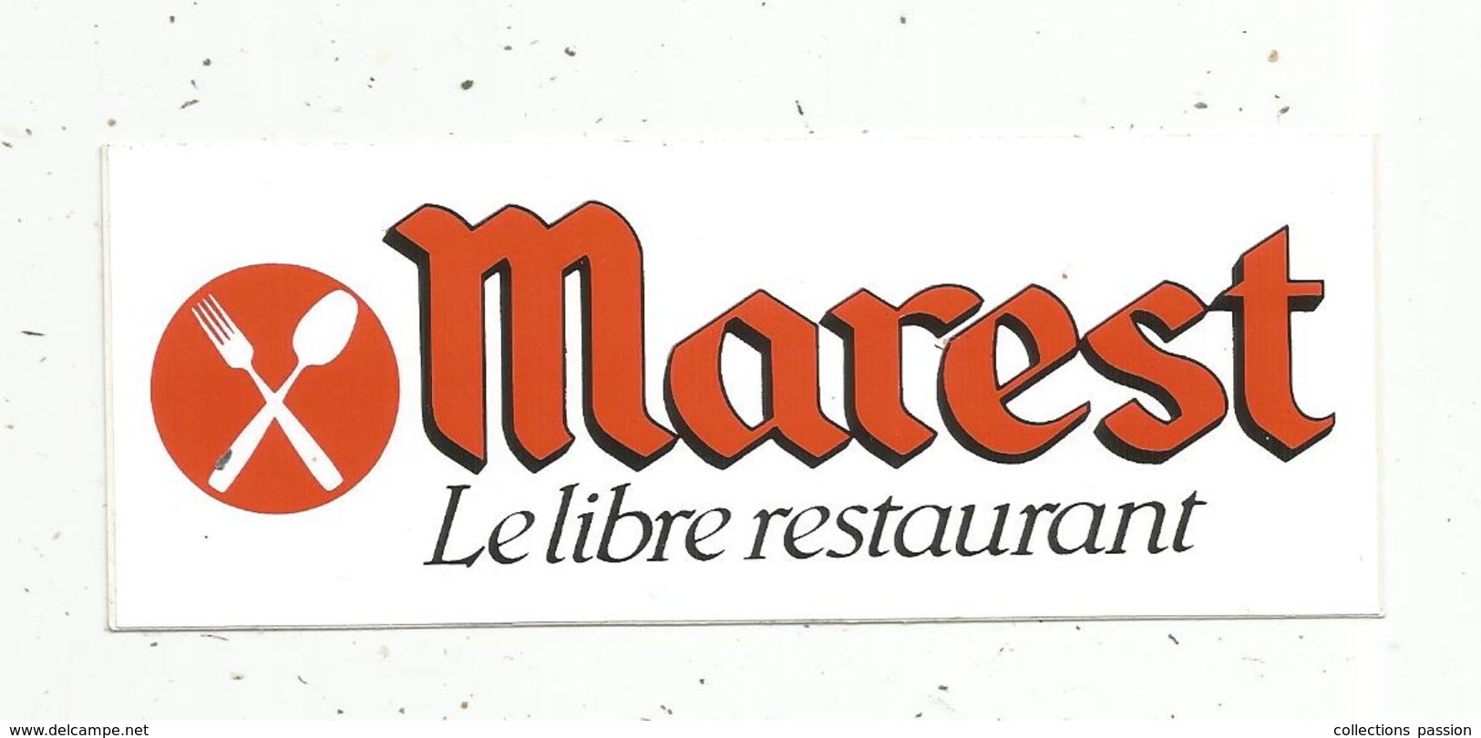 Autocollant ,  MAREST , Le Libre Restaurant - Aufkleber