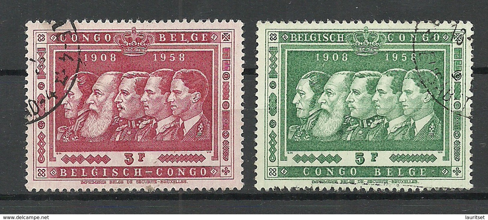 BELGISCH KONGO Congo Belge 1958 Michel 339 - 340 O - Otros & Sin Clasificación