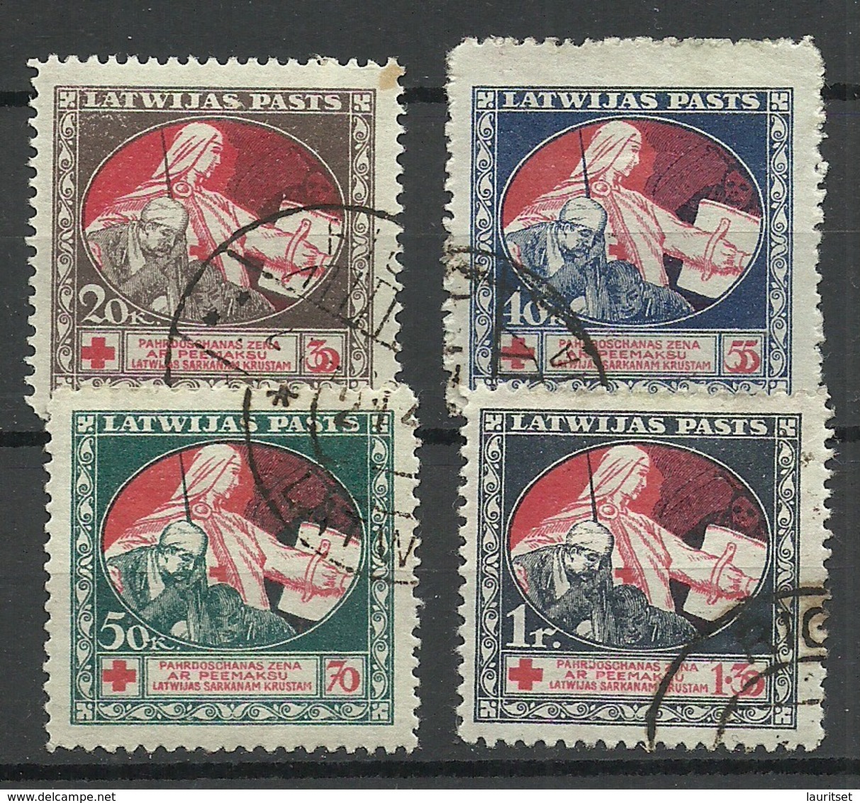 LATVIA Lettland 1920 Michel 51 - 54 Z O - Lettland