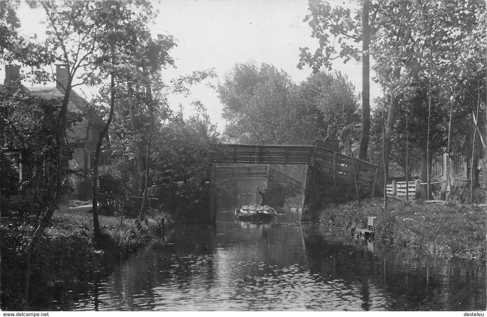 Café Het Wapen Van Giethoorn NEDERLAND Fotokaart 1917 - Giethoorn