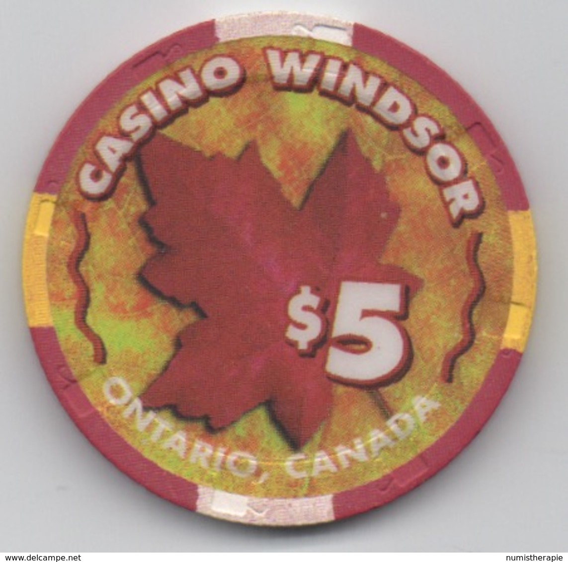 Jeton De Casino : Casino Windsor Ontario Canada $5 - Casino