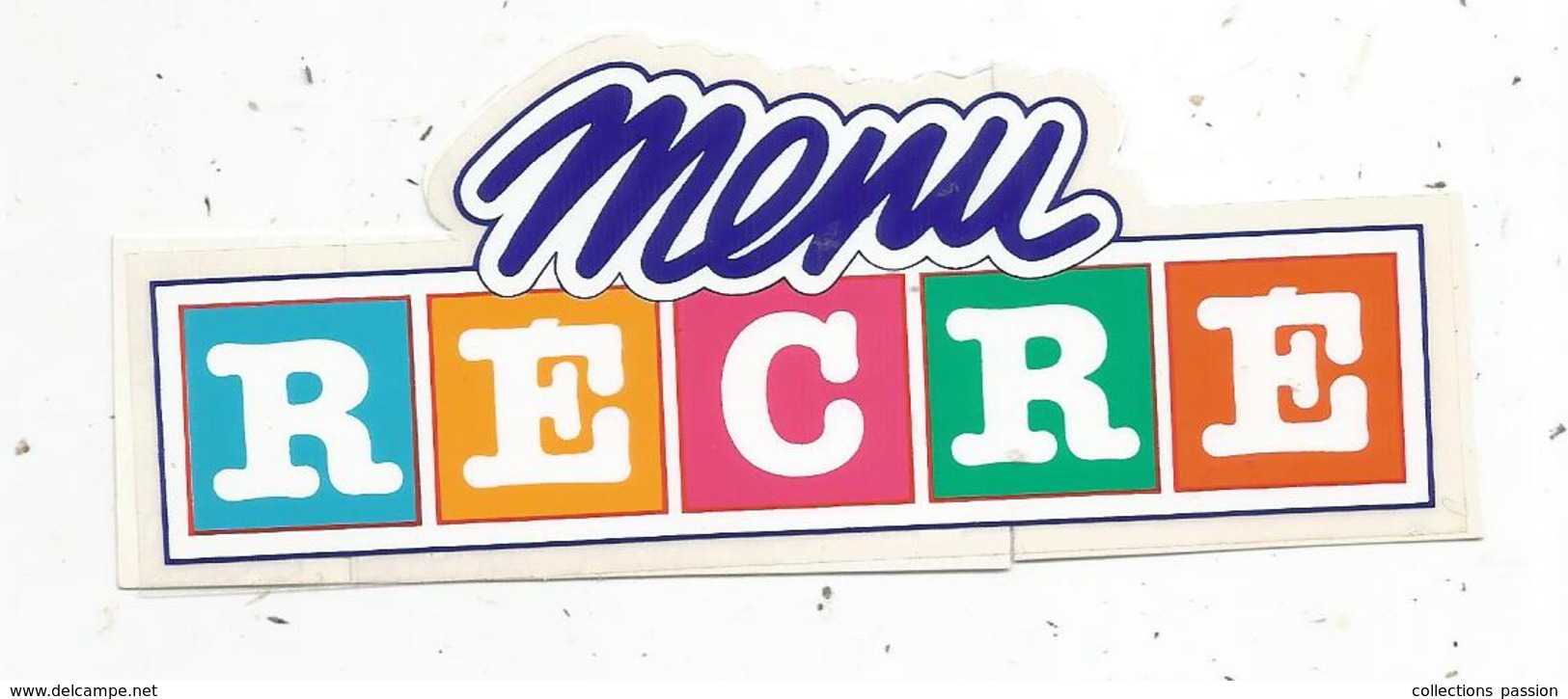 Autocollant , Menu RECRE - Stickers