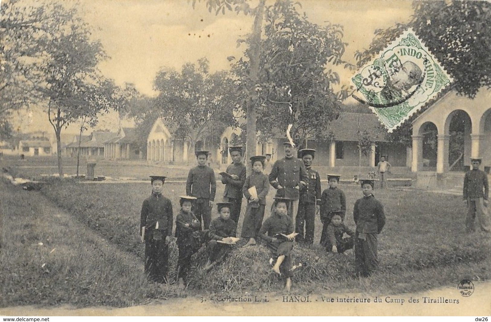 Tonkin, Hanoï, Vue Intérieure Du Camp Des Tirailleurs - Collection L.L. - Carte N° 3 - Vietnam