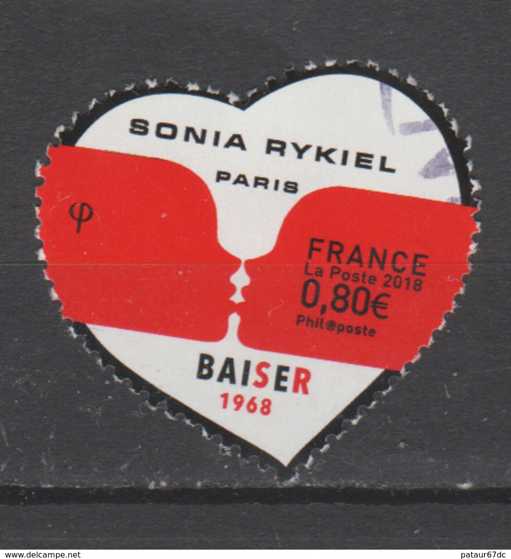 FRANCE / 2018 / Y&T N° 5198 : "Coeurs Sonia Rykiel" (Baiser) - Choisi - Cachet Rond - Oblitérés