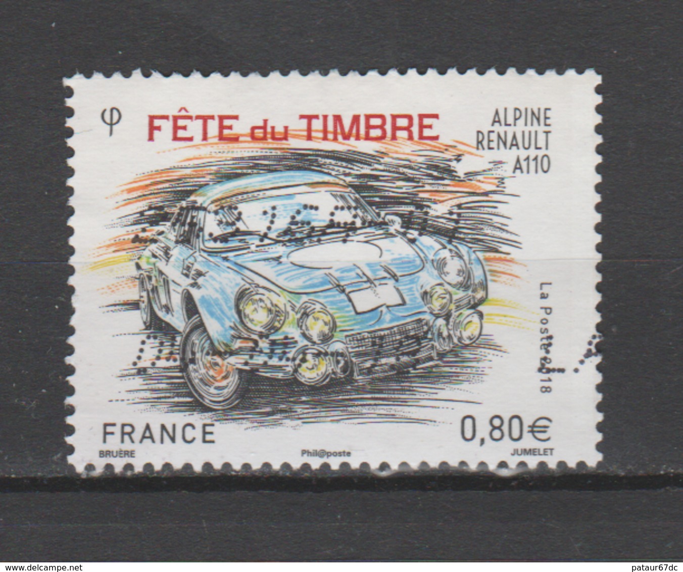 FRANCE / 2018 / Y&T N° 5204 : "Fête Du Timbre" (Alpine Renault A 110) - Usuel - Oblitérés
