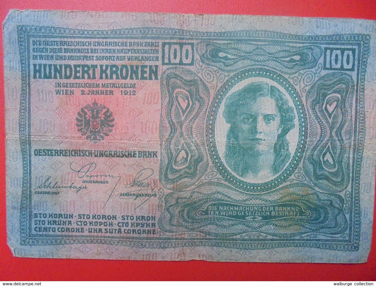 AUTRICHE 100 KRONEN 1919/1912 CIRCULER BONNE QUALITE (B.1) - Autriche