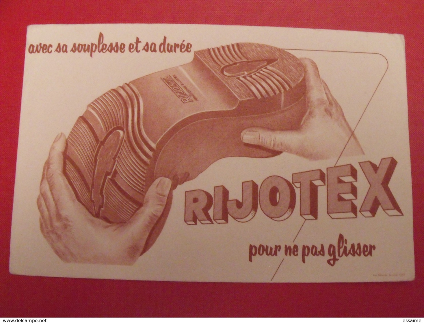 Buvard Chaussure Semelle Rijotex. Vers 1950 - Shoes