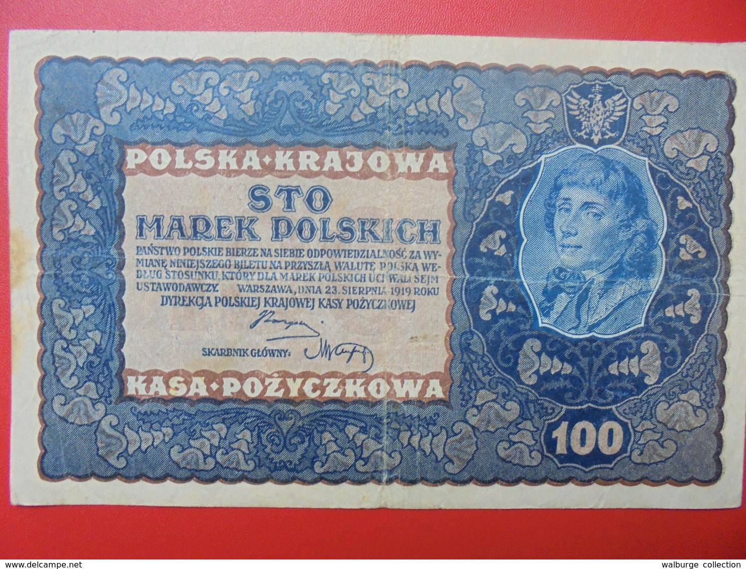 POLOGNE 100 MAREK 1919 CIRCULER-BONNE QUALITE (B.1) - Pologne