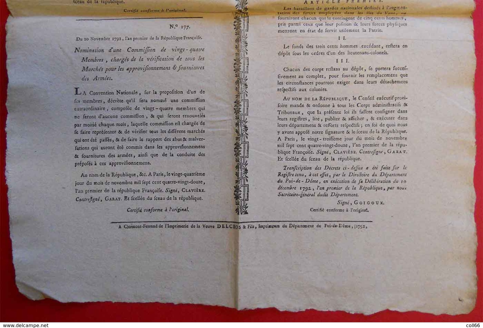 1792 Affiche Convention Révolution Restitution Drapeaux Belges De Malines Restitutie Belgische Vlaggen In Mechelen 52X41 - Documents Historiques