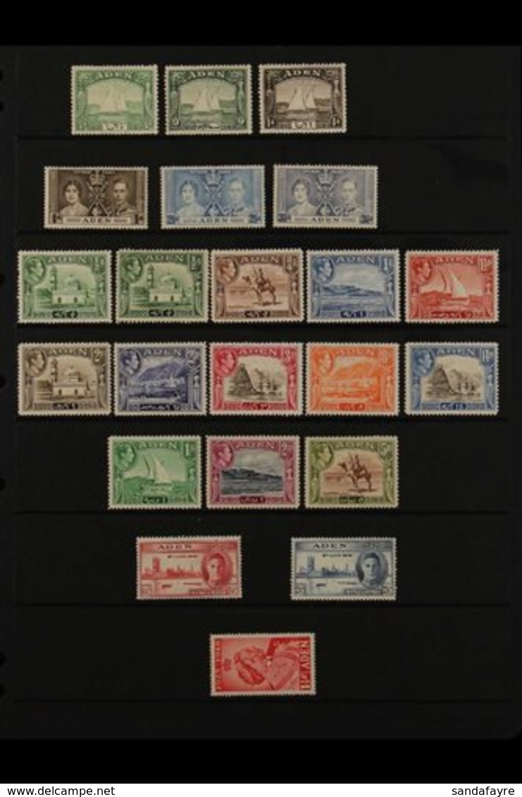 1937-1963 MINT COLLECTION On Stock Pages, ALL DIFFERENT, Includes 1939-48 Set To 5r, 1951 Surcharged Set To 5s On 5r, 19 - Aden (1854-1963)