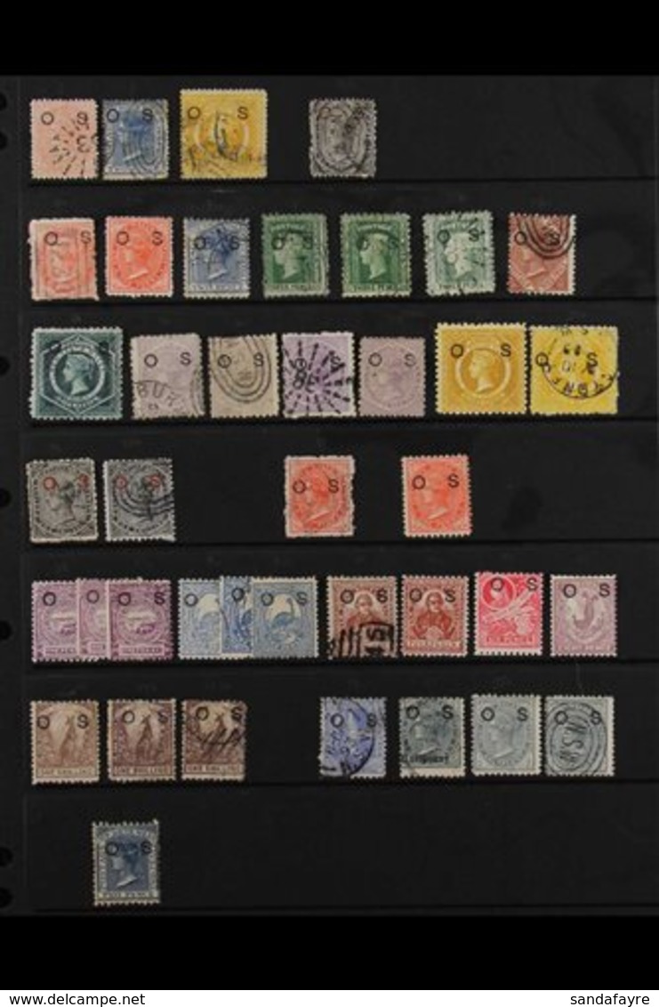 NEW SOUTH WALES Official Stamps Mainly Used Collection Incl. 1879-85 8d And 1s, 1882-85 Incl. 5d Perf. 10 C.t.o., 8d Per - Other & Unclassified