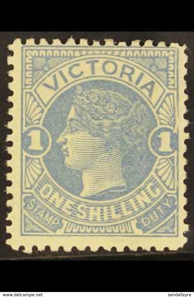 VICTORIA 1885-95  1s Dull Blue On Yellow, SG 294a, Superb Mint. For More Images, Please Visit Http://www.sandafayre.com/ - Autres & Non Classés