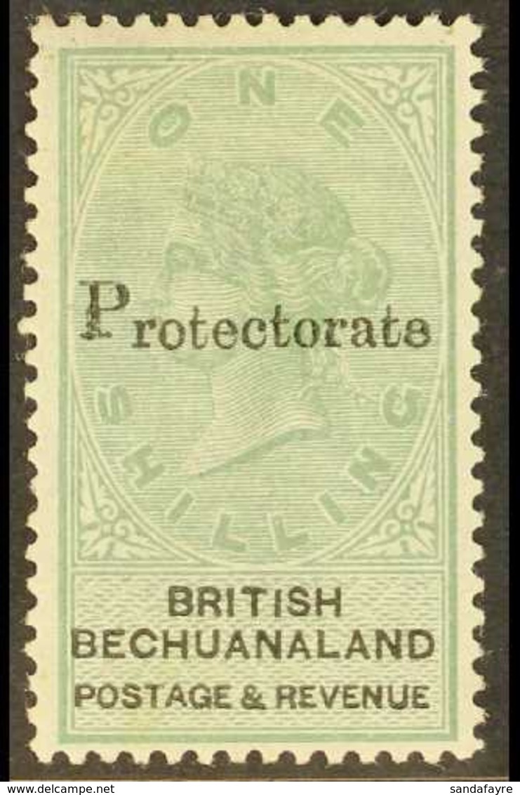1888 1s Green & Black "Protectorate" Opt'd, SG 46, Very Fine Mint For More Images, Please Visit Http://www.sandafayre.co - Altri & Non Classificati