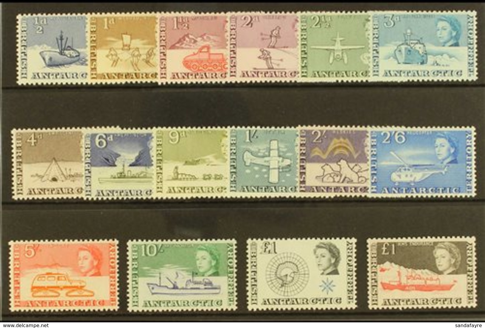 1963-69 Complete Definitive Set, SG 1/15a, Lightly Hinged Very Fine Mint (16 Stamps) For More Images, Please Visit Http: - Autres & Non Classés