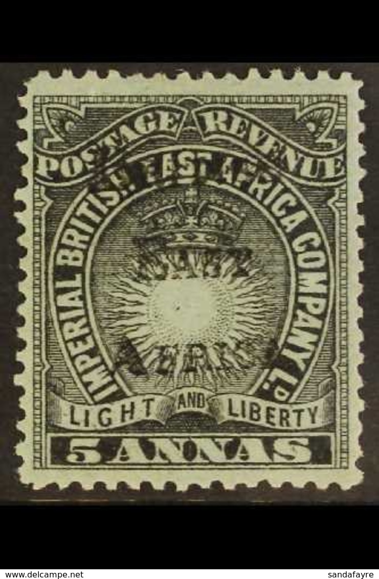 1895 5a Black On Grey-blue, SG 40, Fine Mint. For More Images, Please Visit Http://www.sandafayre.com/itemdetails.aspx?s - Britisch-Ostafrika
