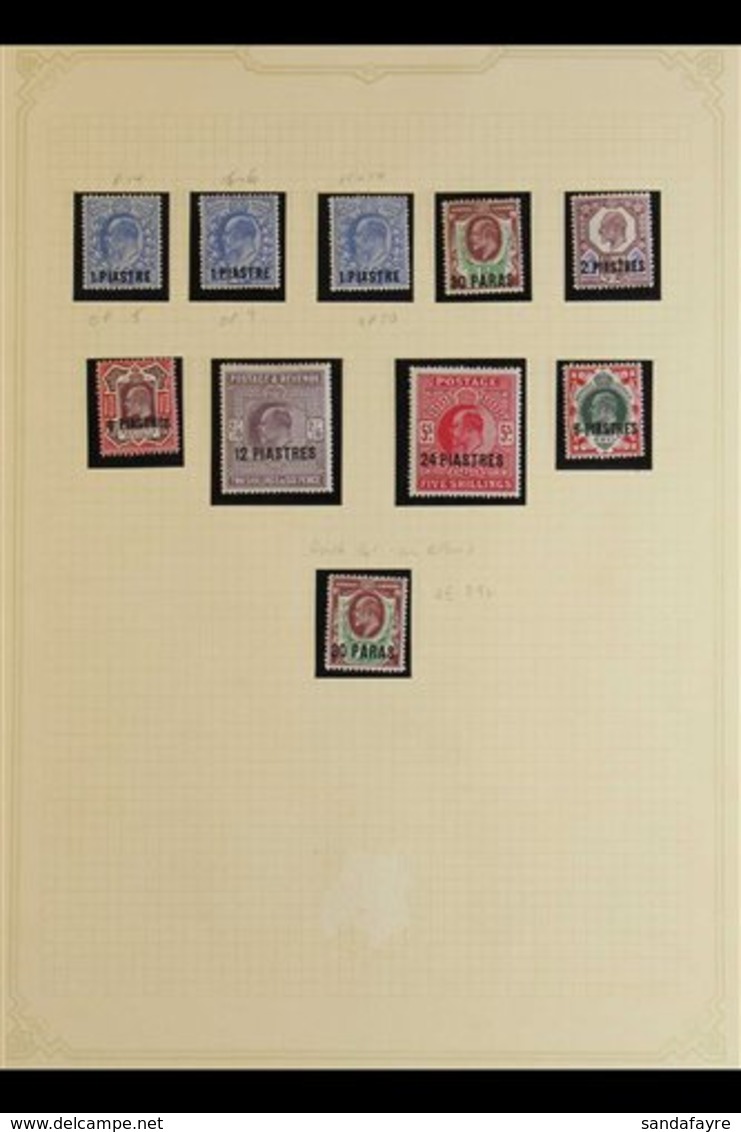 1885-1921 FINE MINT COLLECTION In Hingeless Mounts On Album Pages. With 1885-88 12pi On 2s6d; 1887-96 Set; 1902-05 KEVII - British Levant