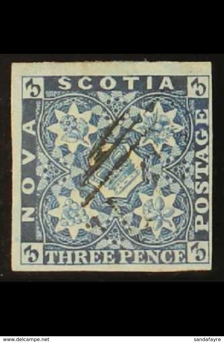 1851-60 3d Bright Blue, SG 3, Four Clear, Good To Large Margins, Fine Used. With BPA Photo Certificate. For More Images, - Other & Unclassified