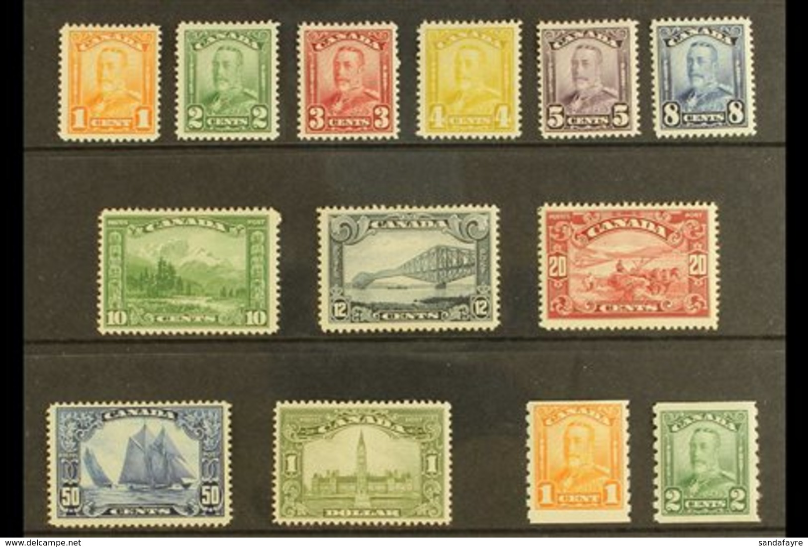 1928-29 Complete Definitive Set Plus 1c And 2c Coil Stamps, SG 273/285 Plus 286/287, Fine Mint, Generally Well Centred.  - Andere & Zonder Classificatie