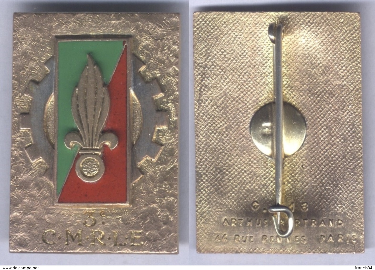 Insigne De La 3e Compagnie Moyenne De Réparation De La Légion Etrangère - Armée De Terre