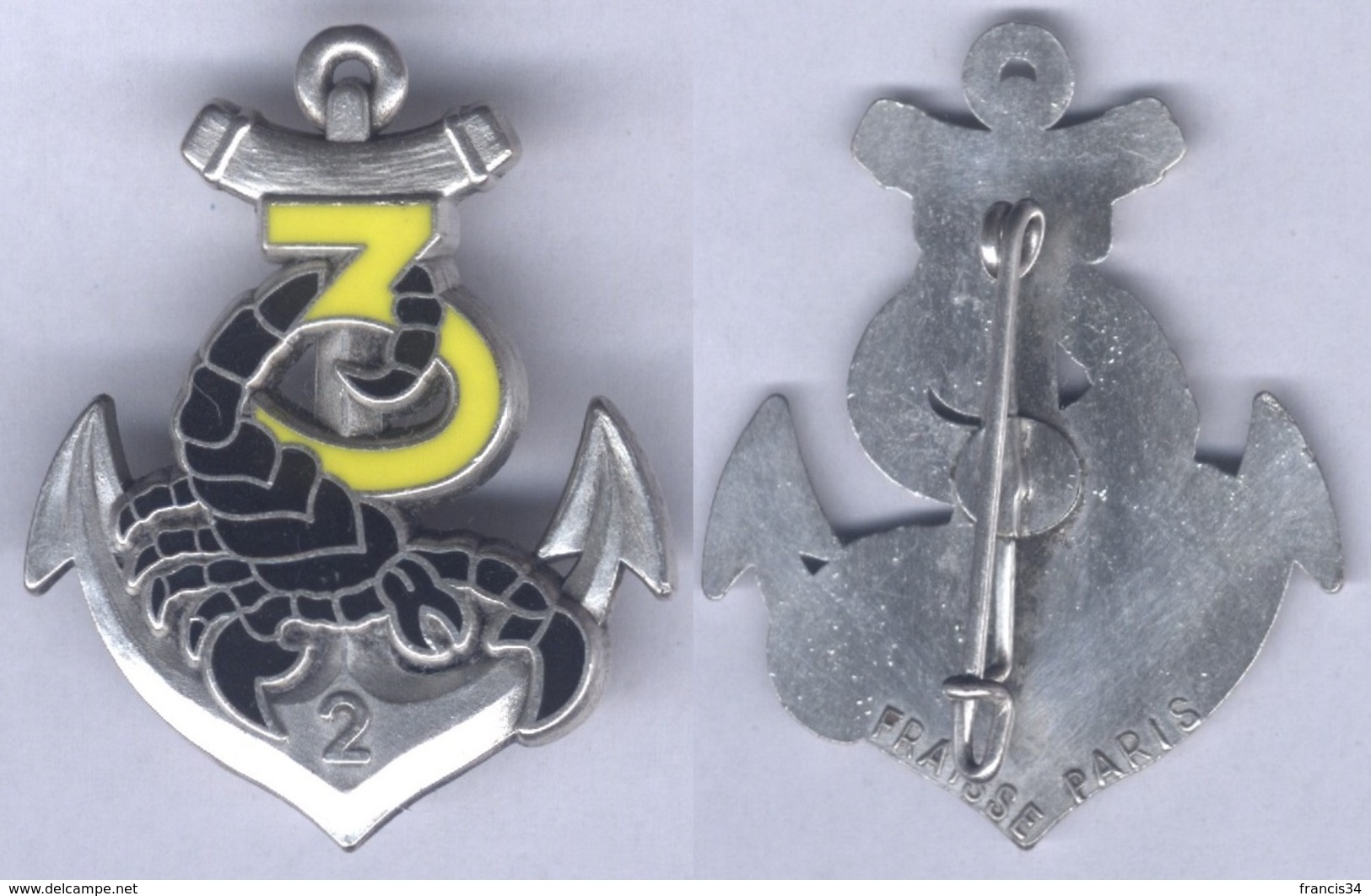 Insigne De La 3e Compagnie Du 2e Régiment D'Infanterie De Marine - Armée De Terre