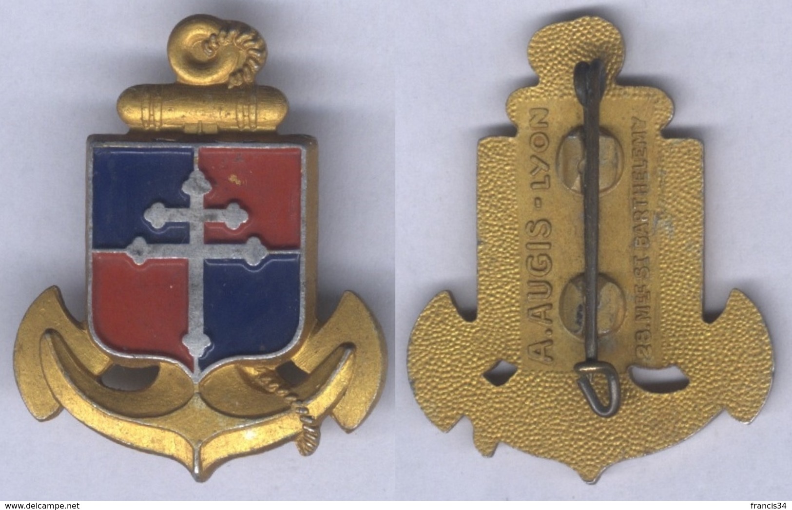 Insigne De La 9e Division D'Infanterie Coloniale ( En Aluminium Peint ) - Armée De Terre