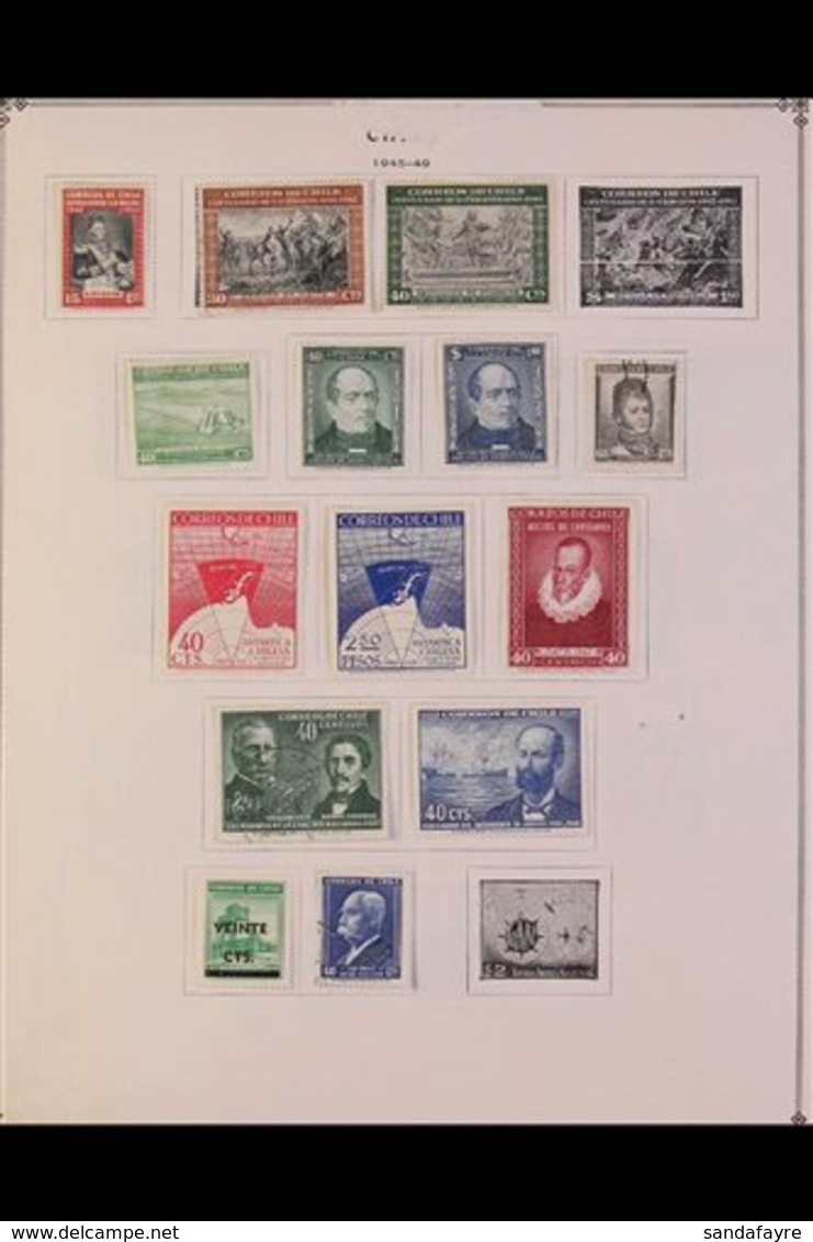 1940-1970 EXTENSIVE COLLECTION. A Chiefly,  ALL DIFFERENT Mint & Used Collection, Chiefly Presented On "Scott" Printed P - Chili