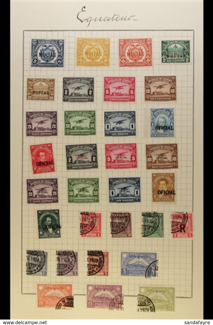1896-1947 MINT REFERENCE/DISPLAY COLLECTION An Attractive And Unusual Collection Constructed As A Reference Guide For Po - Ecuador