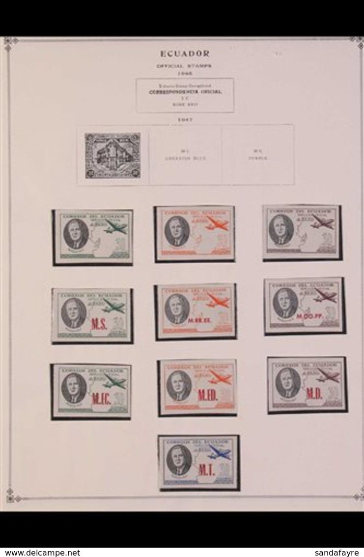 1941-1975 ALL DIFFERENT COLLECTION. A Chiefly,  ALL DIFFERENT Mint & Used Collection,  Presented On "Scott" Printed Page - Equateur
