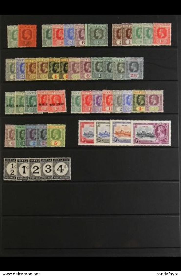 1904-35 FINE MINT COLLECTION Incl. 1904-09 ½d And 1d, 1906-12 Set To 1s, 1912-23 With Shades To 2s.6d, War Tax Shades, 1 - Fiji (...-1970)