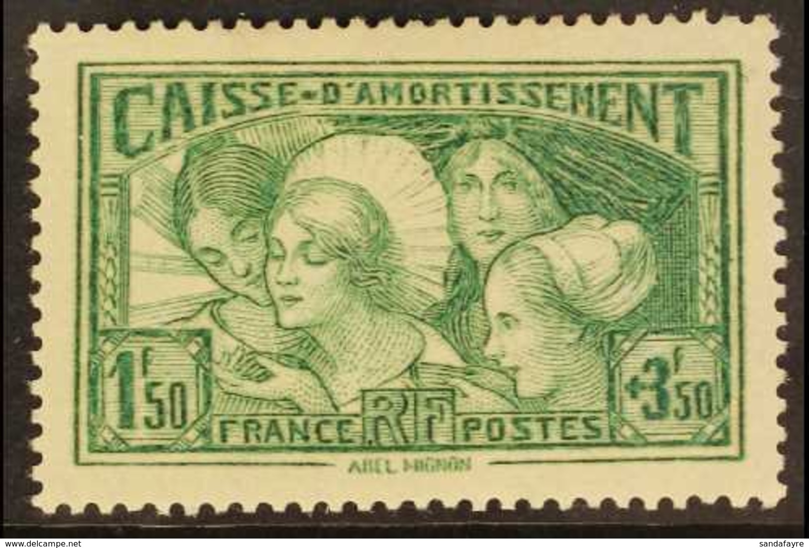 1931 1f50 + 3f50 Green "Sinking Fund", Yv 269, SG 493, Fine Mint For More Images, Please Visit Http://www.sandafayre.com - Autres & Non Classés