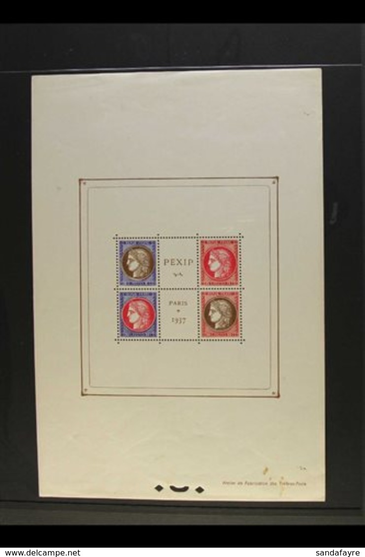 1937 PEXIP Exhibition Mini-sheet (Yvert Block 3, SG MS581), Mint (all Stamps Are Never Hinged), Small Faults & Spots, Ca - Other & Unclassified