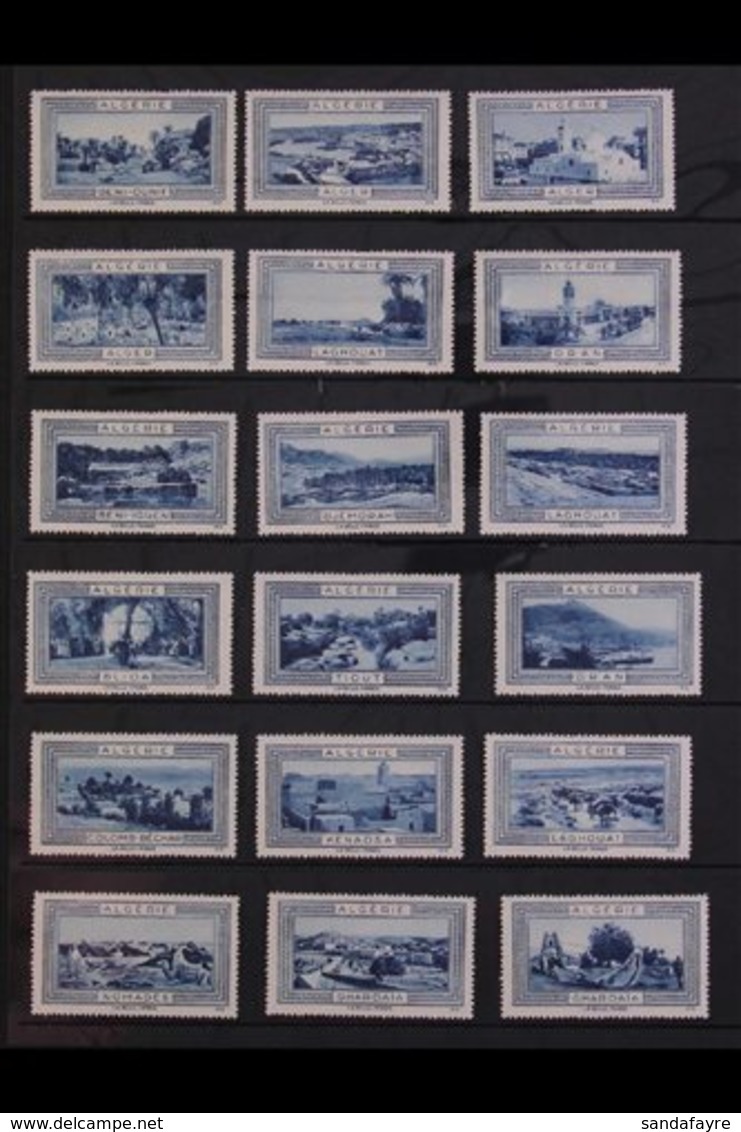 ALGERIA TOURIST PUBLICITY LABELS, Circa 1930's "La Belle France" Set Of 40 Different Algerian Views, Printed In Blue By  - Altri & Non Classificati