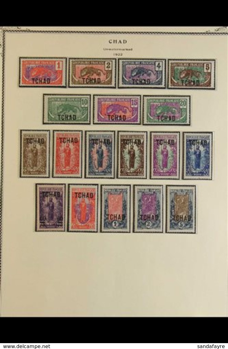 CHAD 1922-33 COMPLETE MINT / NHM COLLECTION. A Charming, Complete Mint / Nhm Collection Presented On A Series Of "Scott" - Other & Unclassified